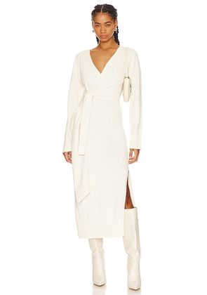 SIMKHAI Skyla Dress in Ivory. Size S.