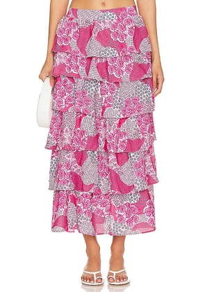 PEIXOTO Estelle Skirt in Pink. Size L, S, XS.