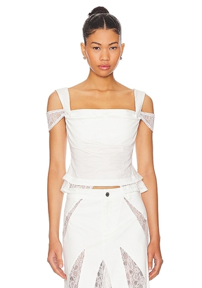 Miaou Renata Corset in White. Size S, XXS.