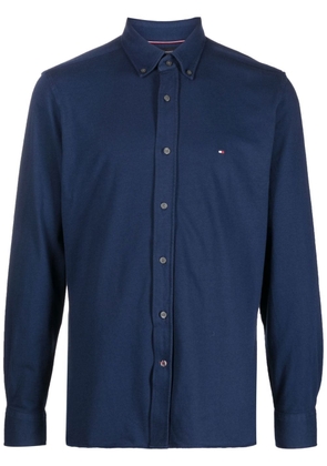 Tommy Hilfiger embroidered-logo long-sleeve shirt - Blue