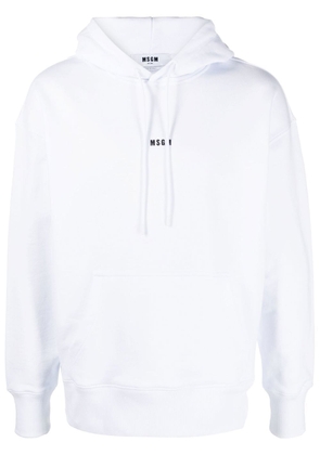 MSGM logo-print hoodie - White