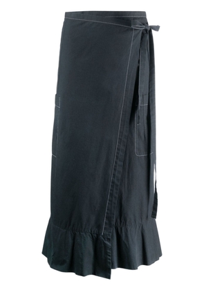 Comme Des Garçons Pre-Owned 2000s high-waisted wrap midi skirt - Blue