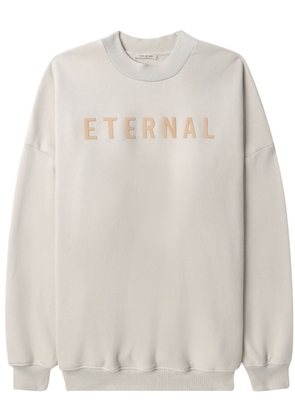 Fear Of God logo-embroidered cotton sweatshirt - Neutrals