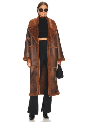 Tularosa x Marianna Hewitt Belen Coat in Brown. Size XS, XXS.