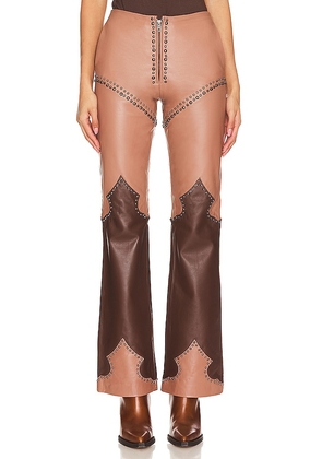 Understated Leather Heart & Soul Pants in Chocolate. Size XL.