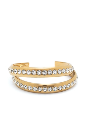 Amina Muaddi Jahleel crystal bangle bracelet - Gold