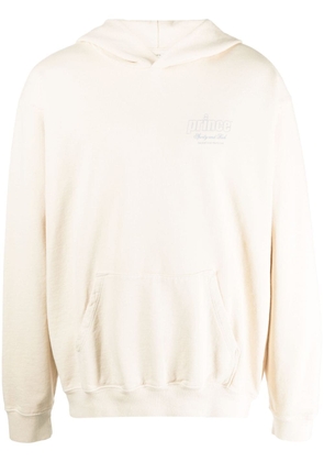 Sporty & Rich logo-print cotton hoodie - Neutrals