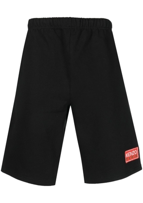 Kenzo logo-patch detail shorts - Black