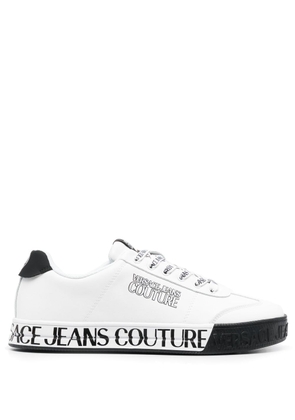 Versace Jeans Couture logo-print leather low-top sneakers - White