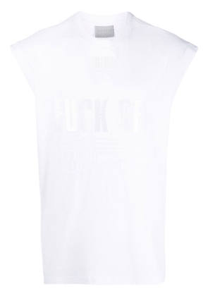 VTMNTS slogan-print vest top - White