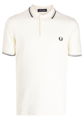 Fred Perry contrast-trim cotton polo shirt - Neutrals