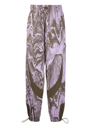 adidas by Stella McCartney abstract-pattern print track pants - Purple