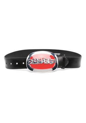 Dsquared2 logo-buckle leather belt - Black