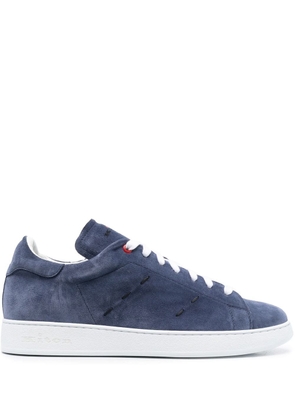 Kiton low-top suede sneakers - Blue