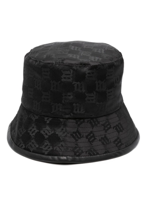MISBHV monogrammed jacquard bucket cap - Black