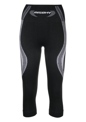 MISBHV logo-waistband cropped leggings - Black