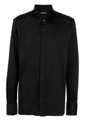 TOM FORD long-sleeve silk shirt - Black