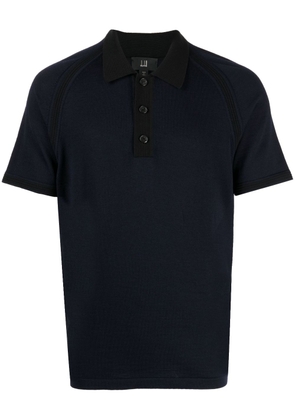 Dunhill short raglan-sleeve wool polo shirt - Blue