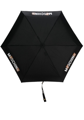 Moschino Teddy Bear-motif compact umbrella - Black