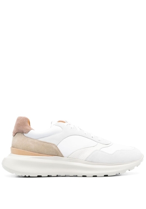 Magnanni panelled lace-up sneakers - White