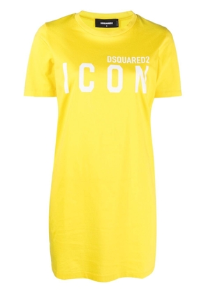 Dsquared2 logo-print T-shirt dress - Yellow