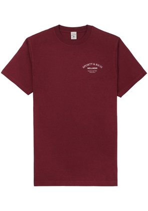 Sporty & Rich logo-print cotton T-shirt - Red