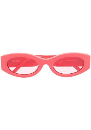 Linda Farrow x The Attico Berta rectangle-frame sunglasses - Pink