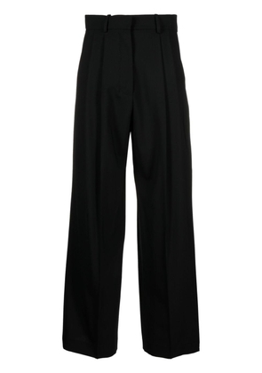 Alysi pressed-crease high-waist trousers - Black