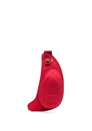 Diesel logo-embossed hard shell belt bag - Red