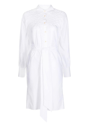 Merlette Crescent tied-waist dress - White