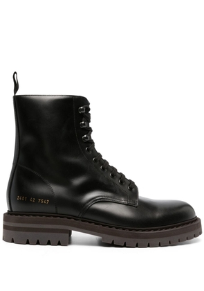 Common Projects leather Combat boots - Black