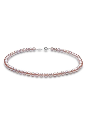 Yoko London 18kt white gold Classic 7mm pink freshwater pearl necklace - Silver
