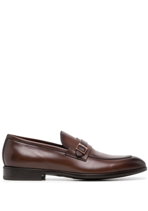 Barrett buckle-detail leather loafers - Brown