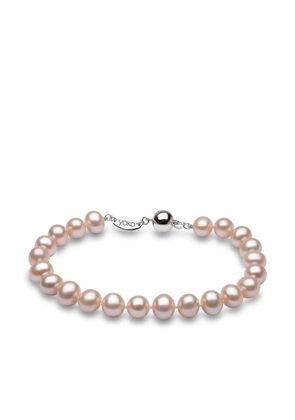 Yoko London 18kt white gold Classic 7mm pink freshwater pearl bracelet - Silver