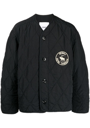 OAMC graphic-print matelassé-effect jacket - Black