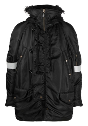 MM6 Maison Margiela hooded parka coat - Black