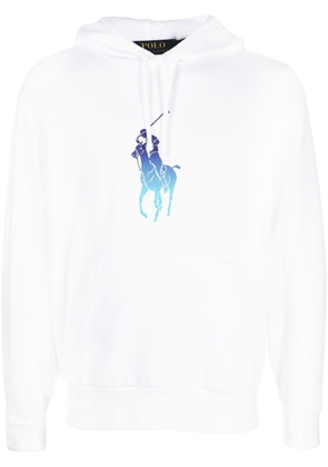 Polo Ralph Lauren graphic-print pullover hoodie - White
