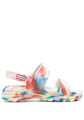 Hunter BLOOM Marble touch-strap sandals - White