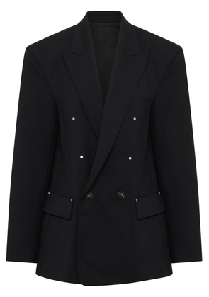 Dion Lee rivet-embellished twill blazer - Black