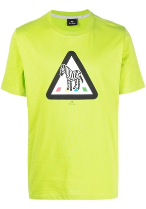 PS Paul Smith Zebra-print cotton T-shirt - Green