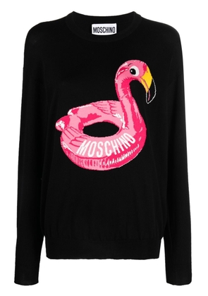 Moschino intarsia-knit logo jumper - Black