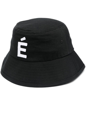 Etudes logo-patch bucket hat - Black