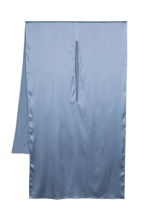 Gianluca Capannolo cut-out detail silk-blend scarf - Blue
