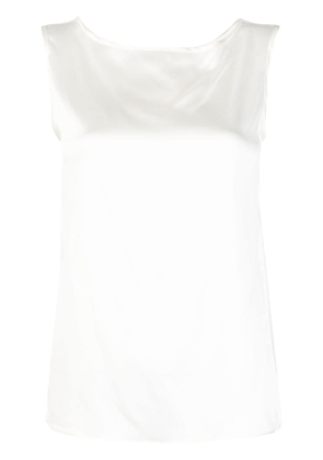 Mazzarelli sleeveless silk-blend top - White