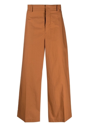 Nanushka wide-leg cotton trousers - Brown