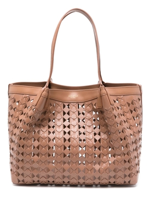 Serapian small Secret Mosaico leather tote bag - Brown