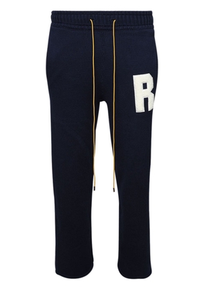 RHUDE letter-patch drawstring trousers - Blue
