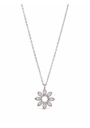 Dinny Hall 14kt white gold Jasmine Flower diamond necklace - Silver