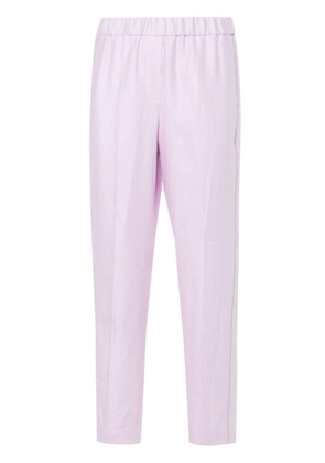 Peserico bead-embellished tapered trousers - Purple