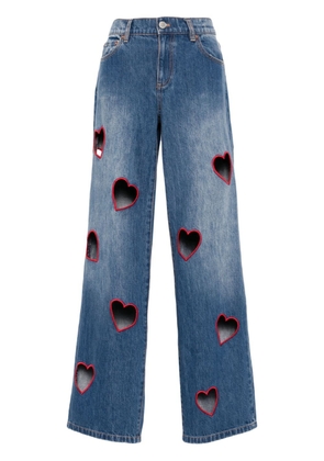 alice + olivia Karrie cut-out jeans - Blue